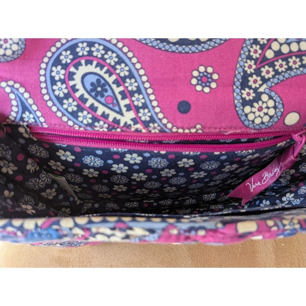 Vera Bradley‎ Petal Paisley Messenger Crossbody Bag Retired Pink Blue Navy